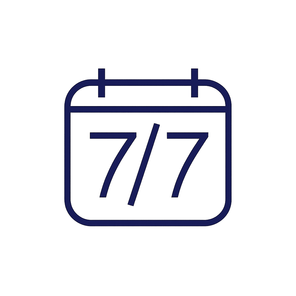 Icône calendrier 7/7